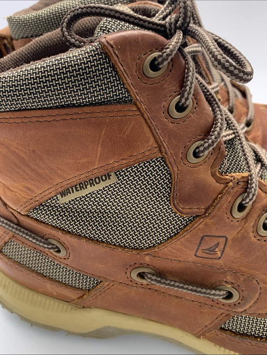 Sperry Top-Sider Mens Waterproof Brown Leather Duck Lace-Up Boots hiking 9M